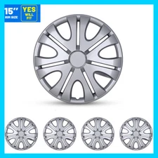 Wheel Covers Snap Clip-On Auto Tire Rim Replacement Hub Caps For 15” Hub Caps