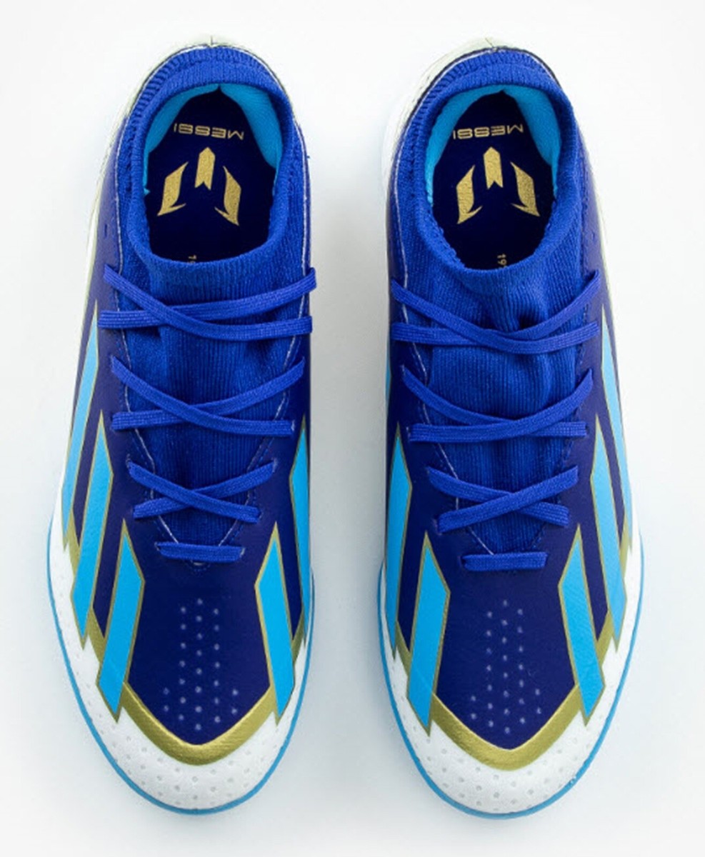 Adidas Men X Crazy-Fast Messi Lea TF Cleats Futsal Blue