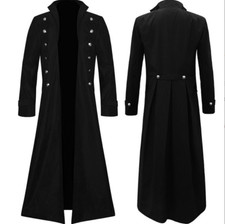 Men's Steampunk Edwardian Era Retro Renaissance Long Dress Jacket Coat Costume