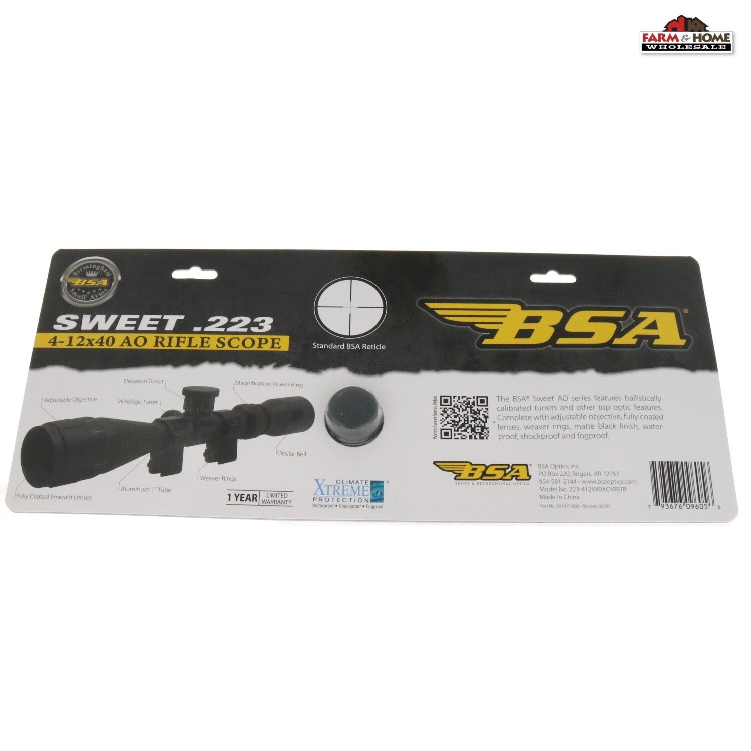 BSA Sweet .223 AO Rifle Scope 412x 40mm New eBay