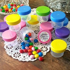 20 Empty Candy Jars 1oz Containers Screw Top Party Favors DecoJars 4304 USA New