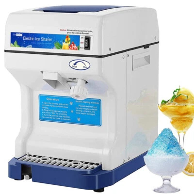 Commercial Electric Ice Crusher Shaver Snow Cone Maker Machine 265lbs/hr Home