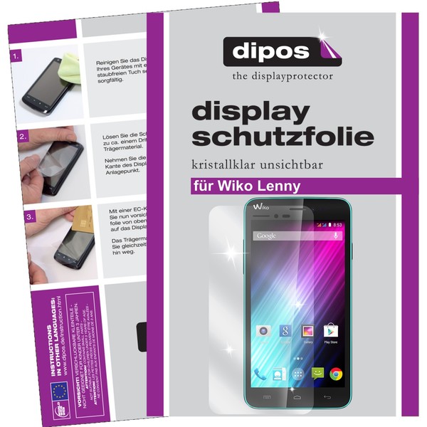 6X Schutzfolie FüR Wiko Lenny Klar Displayschutzfolie Folie Dipos Displayfolie-image