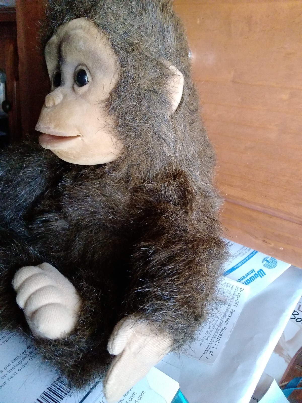 Vintage Chimp Monkey Hand Puppet eBay