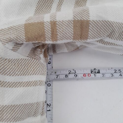 H&M Overshirt Medium Beige Check Mens Relaxed Padded Shirt Flannel - Picture 4 of 11