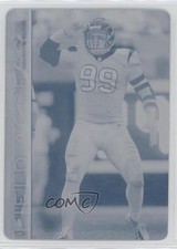 2015 Topps Field Access Printing Plate Cyan 1/1 JJ Watt #136 qf8