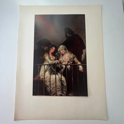 Majas On A Balcony Vintage Goya Art Print SV32-1