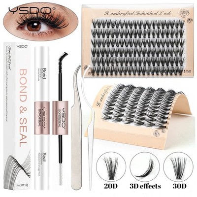 Individual 120/200 clusters Extension Kit Eyelashes Waterproof Lash Bond Kit