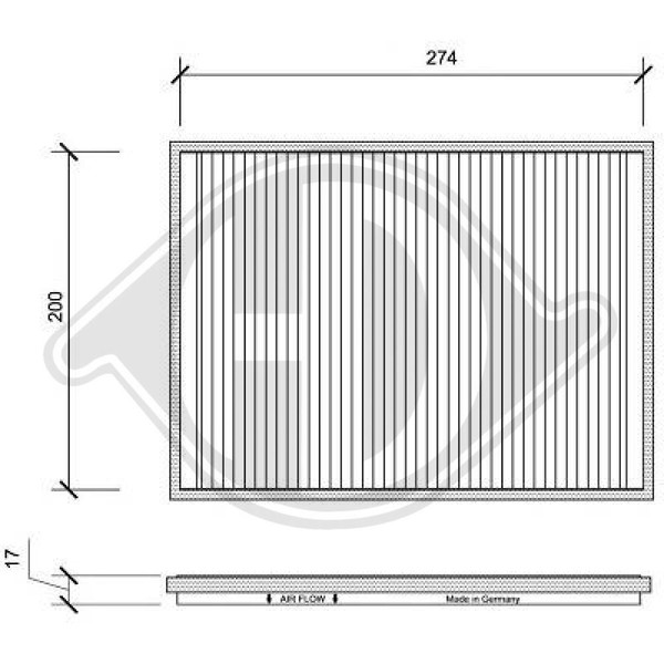 DCI0097 Filter, Innenraumluft FüR Honda Accord VI (Ck, Cg, Ch, Cf)-image