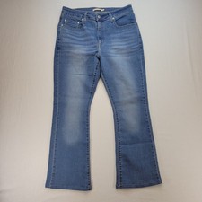 Levi's 725 High Rise Bootcut Jeans Women 32 Blue Stretch Medium Wash Denim