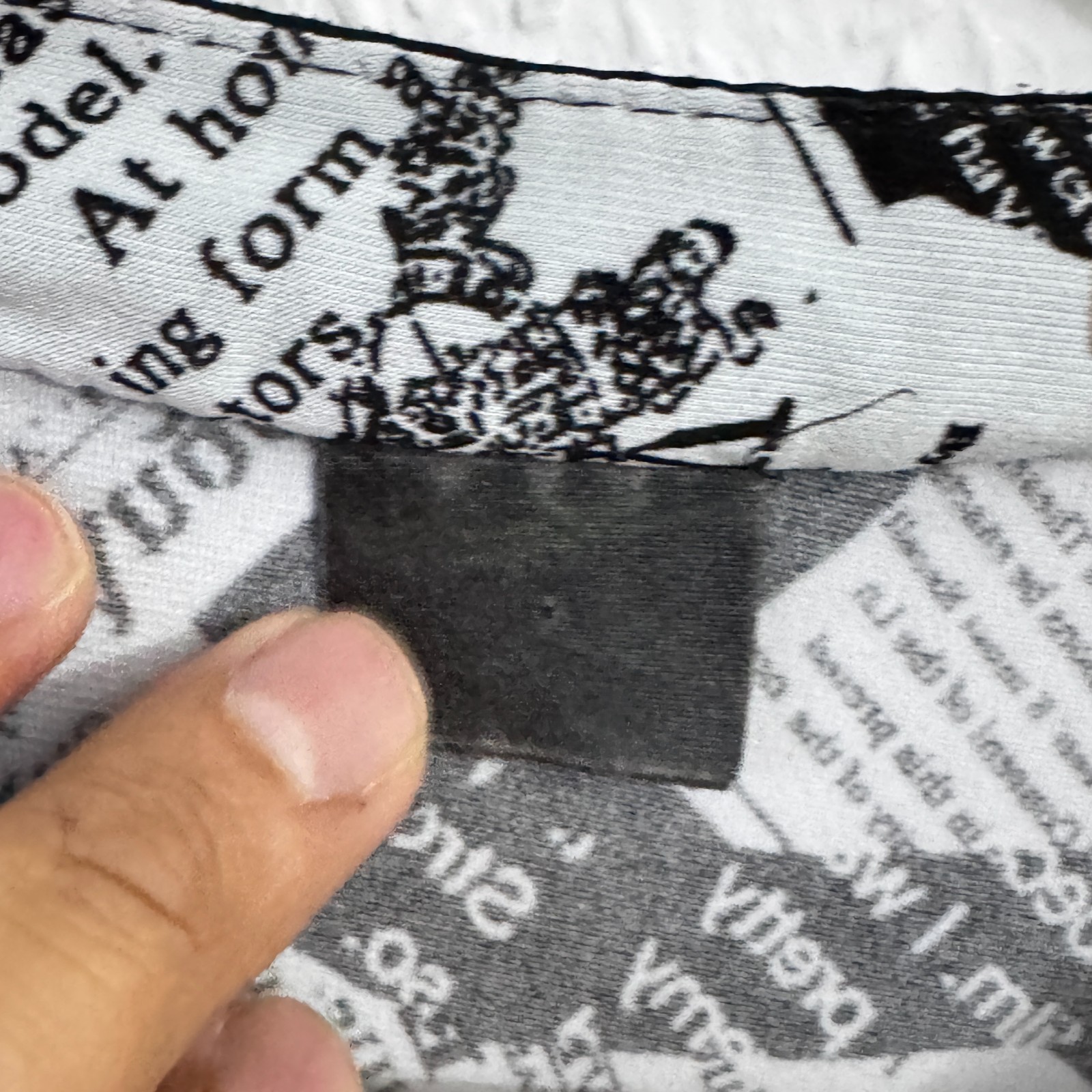 Darex Newspaper Print Button Up Blouse - Black & White image 5