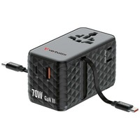 Verbatim Adapter PodróżNy Eu/Uk/Us Gan 1Xusb-C/1Xusb-A/2Xusb-C PD 70W Czarny 3