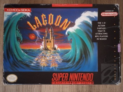 Lagoon (Super Nintendo) SNES authentic BOX ONLY, NO GAME OR MANUAL