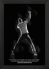 Chester Bennington Framed Wall Art Poster Canvas Print Picture