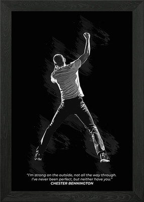Chester Bennington Gerahmtes Wandbild Poster Leinwanddruck Bild