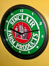 Sinclair Farm Tractor Gas Oil Service Station Garage Advertising Clock Sign Sinclair Farm Tractor Gas Oil Service Station Garage Advertising Clock Sign