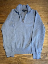 Polo Ralph Lauren Light Blue Knit Quarter-Zip