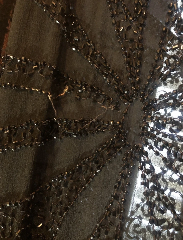 Antique 1920s Beaded Black Dress  - Image 4 of 4