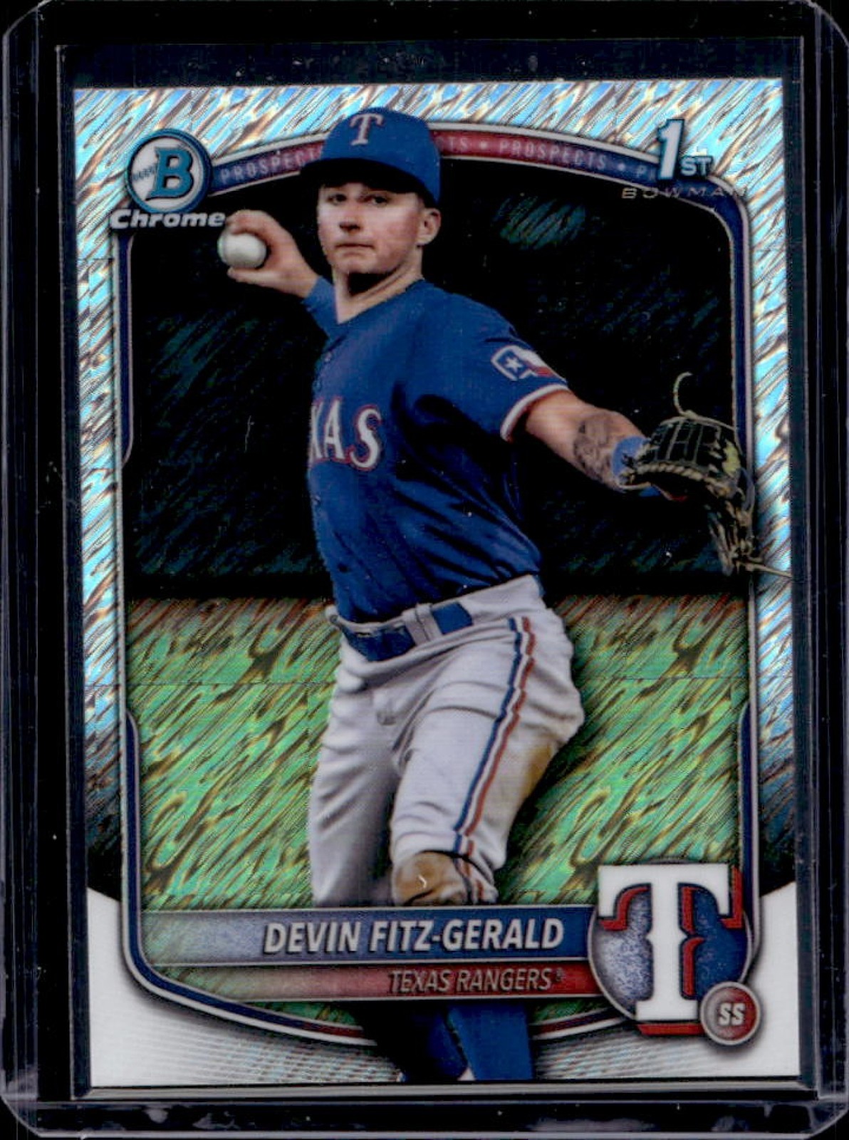 2025 Bowman Chrome Devin Fitz-Gerald Shimmer Refractor 1st Prospect #BCP-158