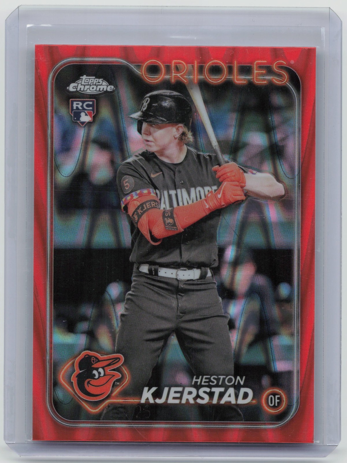 2024 Topps Chrome - Heston Kjerstad #142 Orange Raywave Refractor /25 (RC)