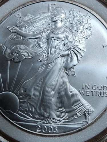 2003 American Silver Eagle Dollar 1 Oz 999 Silver Coin Uncirculated, No Reserve