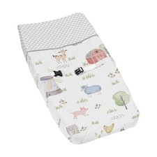 Sweet Jojo Designs Farm Animals Baby Nursery Changing Pad Cover - Watercolor Wa