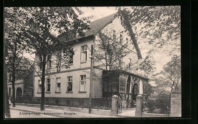 Postcard Lippspringe, Johanniter hospice, street party 1909 