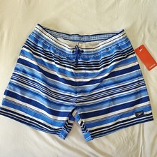 Image of Speedo Mens XXL 'Printed Leisure' 16" Swim Shorts Blue RRP £36