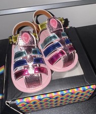 Kurt Geiger Baby Girls Metallic Leather Sandals Multi Size 3M
