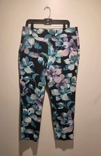 Soft Surroundings Womens Sz XL Blue Floral St...
