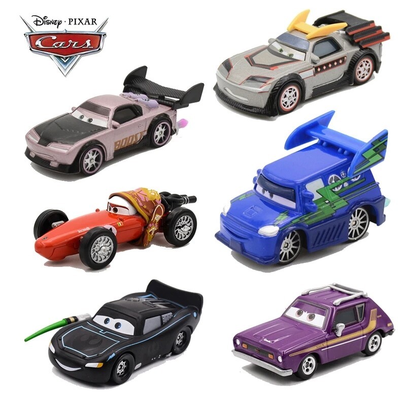 Disney Pixar Cars Drag racing Black Knight Wingo DJ Snot Rod 1:55