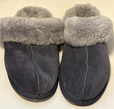 UGG Scuffette II Womens Slippers Size 9 Gray Suede Sheepskin Slip On 1106872