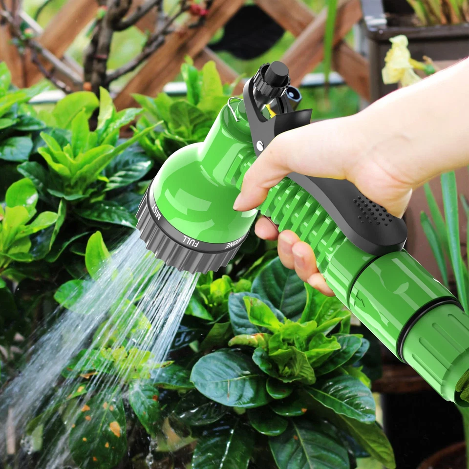 Expandable Garden Hose Pipe 25ft to 250ft Anti Kink 7 Function Water Spray Gun - Image 2 of 4