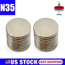 Lot Super Strong Round Disc 25mm x 2mm Magnets Rare Earth Neodymium N35 NEW