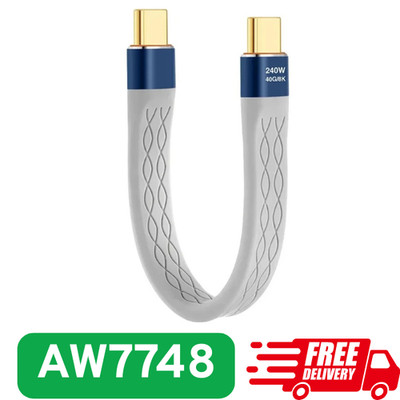USB4 Kabel USB-C-C Ladekabel kurzes Datenkabel 240W Schnellladekabel 13cm kurz