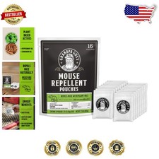 Grandpa Gus s Natural Mouse Repellent Pouches - Extra Strength Peppermint Cin...