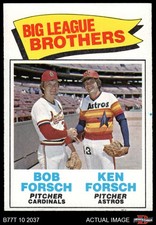 1977 Topps #632 Bob Forsch Big League Brothers Cardinals / Astros 7 - NM