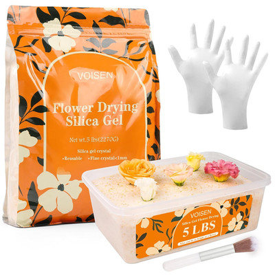 5lb Silica Gel Flower Drying Kit Color Indicating Desiccant for Craft Use
