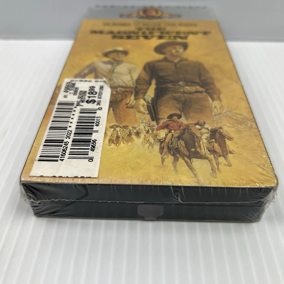 The Magnificent Seven (1988)MGM VHS Tape Steve McQueen, Yul Brynner, Eli Wallach Foto 3 de 3
