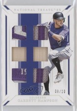2019 Panini National Treasures Holo Silver 8/10 Garrett Hampson #GGMS-GH v7j