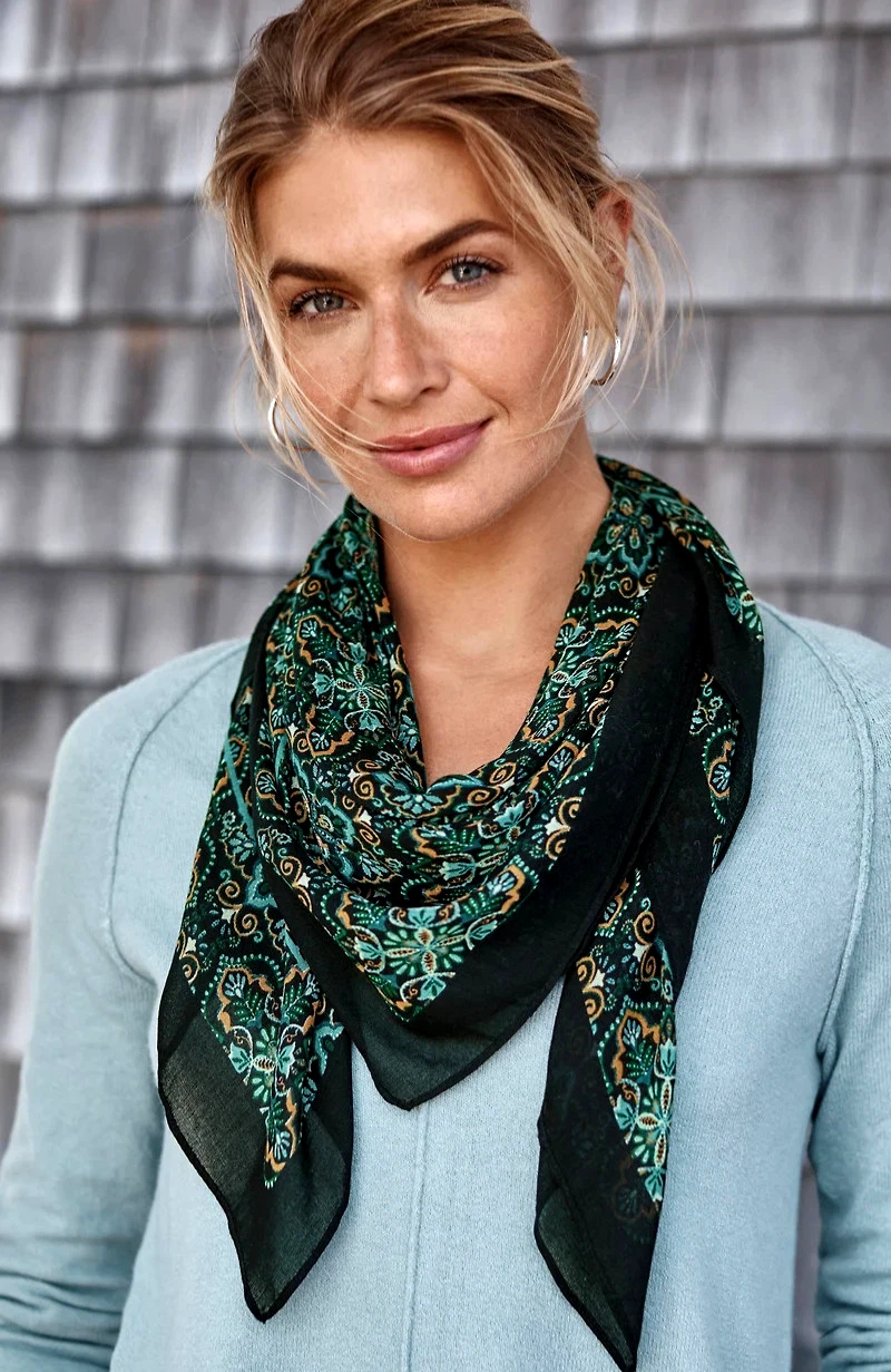 J.Jill ~ NEW Gorgeous Intricate-Border Square Scarf ~ NWT$49 (1E14)
Opens in a new window or tab
