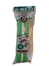 Vtg Wellington Re-Web Kit Aluminum Lawn Chair Webbing 72  GREEN WHITE  USA