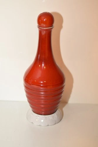 Frankoma pottery vase V-8 signed Joniece Frank 1580