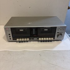 Sanyo RD-W33 Dual Cassette Deck Stereo Direct Synchro Dubbing - TURNS ON - READ