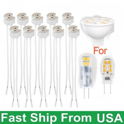 LED MR16 GU5.3 Socket, 10pcs Halogen Lamp Bulb Ceramic Connector MR11 G4
