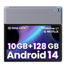 10.1 inch Android 14 Tablet 10GB 128GB IPS LCD Touchscreen Octa-core Wi-Fi 6