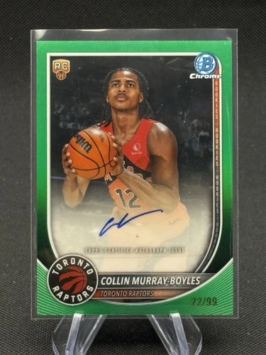 2025-26 Bowman Collin Murray Boyles RC Auto /99 Green Refractor Raptors Rookie