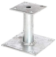 Alberts PfostenträGer 150X150Mm Feuerverzinkt Zum Aufschrauben RohrläNge 150Mm