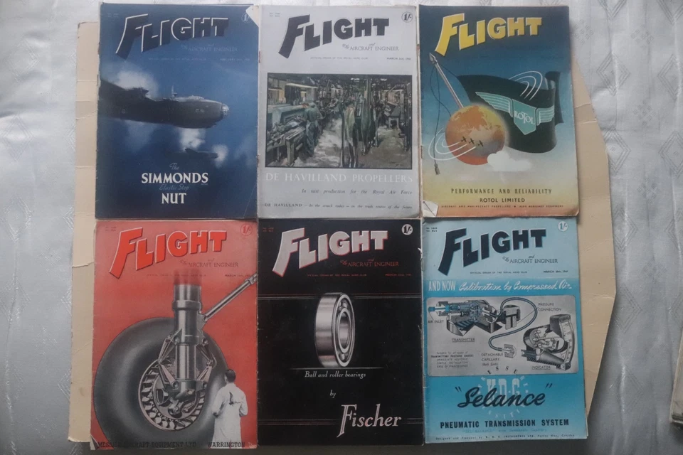 Flight and The Aircraft Engineer Magazines 1944 Lot of 40 Royal Aero Club - Image 3 of 4