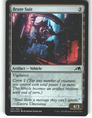 #ad Brute Suit 241 Common Kamigawa: Neon Dynasty Magic: The Gathering Foil Near Mint $1.99